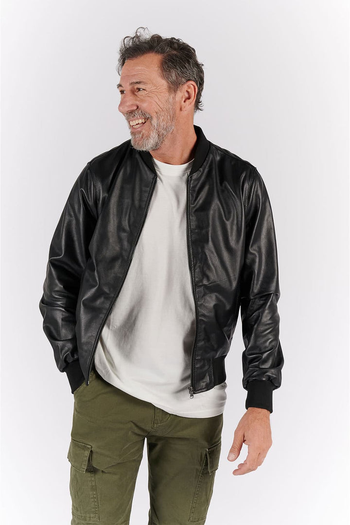 Riccardo - Leather Bomber Jacket